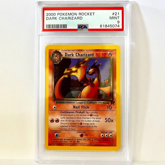 Pokemon Other - PSA 9 Dark Charizard Mint 21/82 Team Rocket Unlimited 2000 Pokémon 61845074